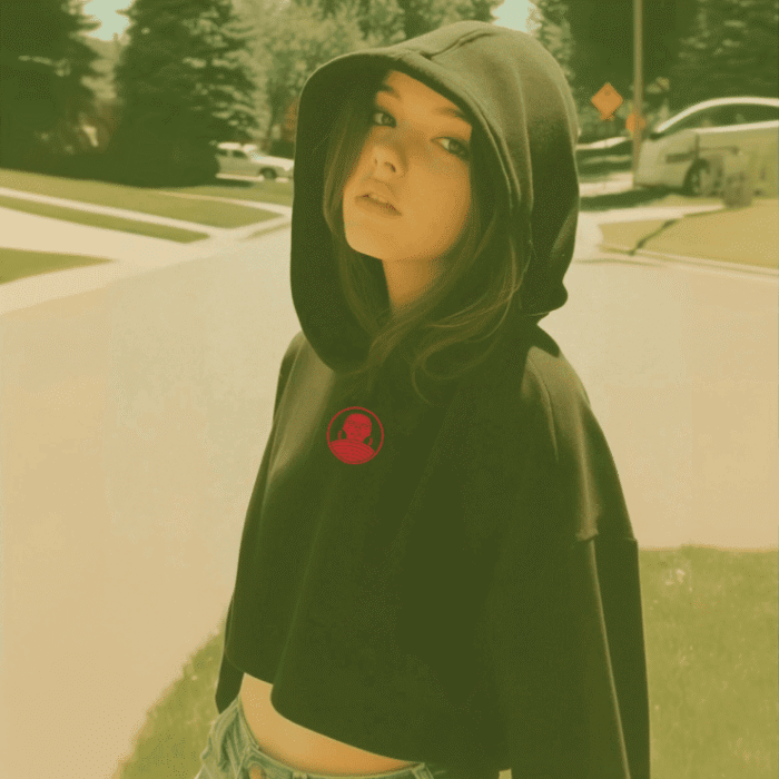 Nakamoto_1 Crop Hoodie