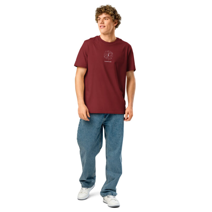 Unisex organic ribbed neck t-shirt - Image 11