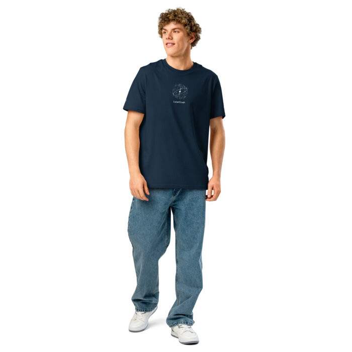 Unisex organic ribbed neck t-shirt - Image 5