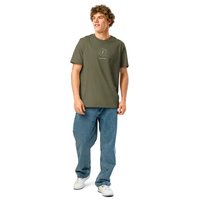 Unisex organic ribbed neck t-shirt - Image 23